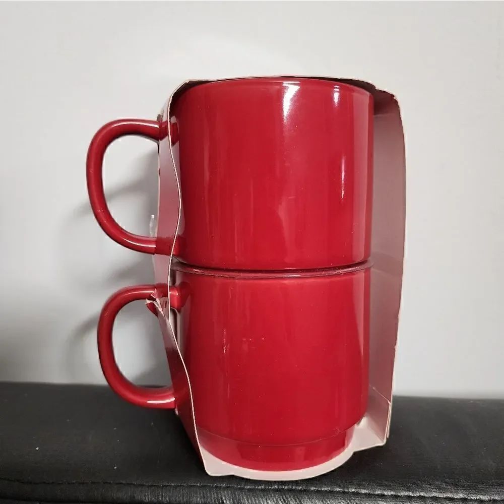 Holiday Style Coffee Mug Set Mrs Claus Red, 2pc - Picture 2 of 3